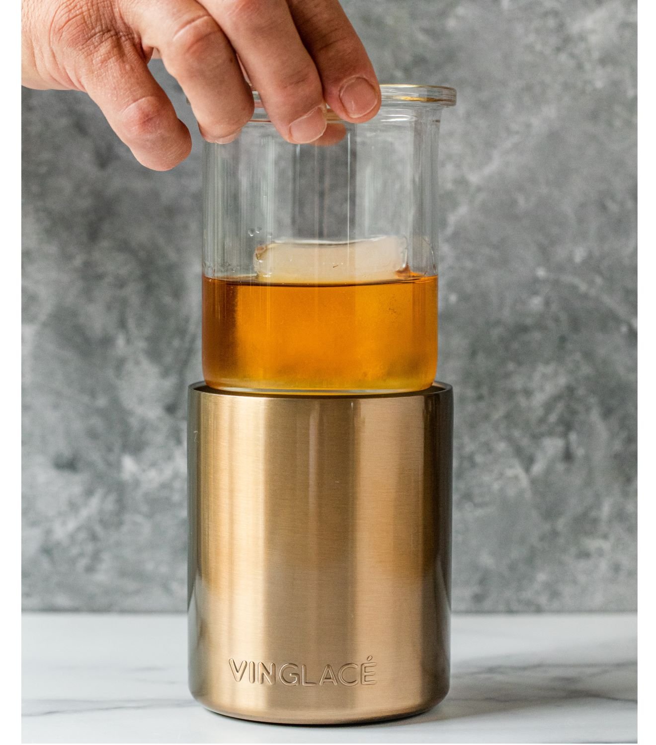 Vinglacé Glass Lined Whiskey Low Ball | Copper - view 7
