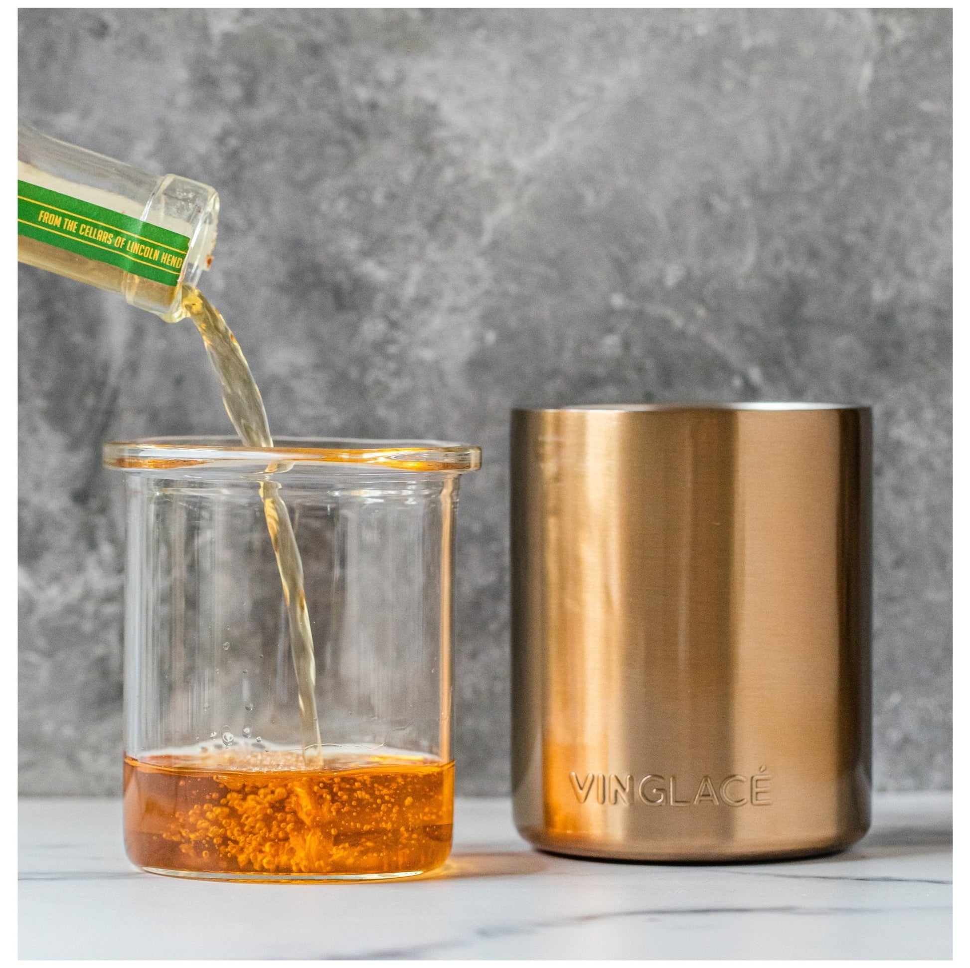 Vinglacé Glass Lined Whiskey Low Ball | Copper