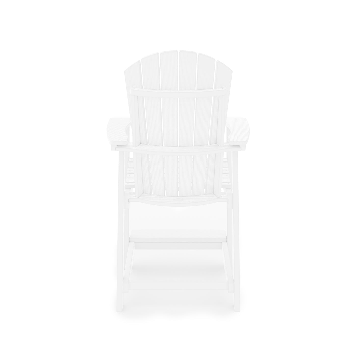 SoPoly St. Simons Fan Back Counter Chair Premium | Destin White