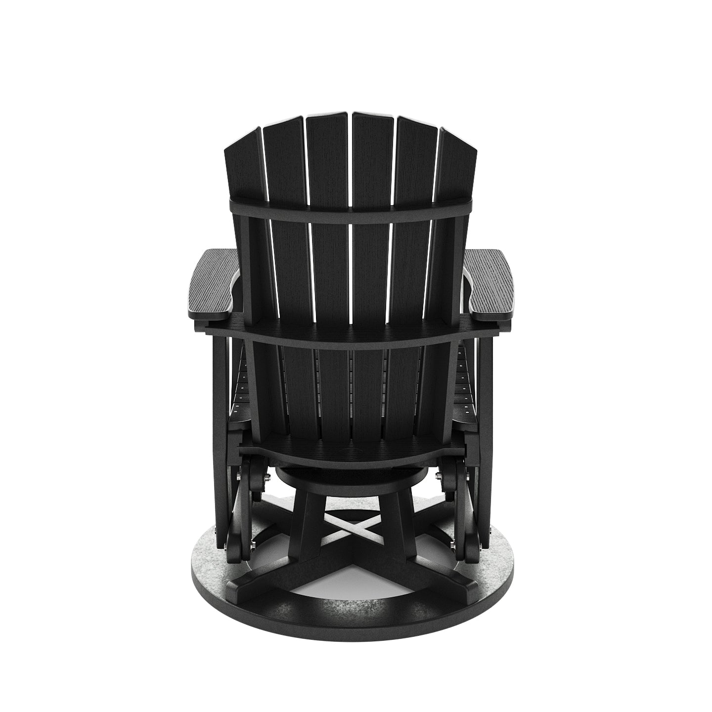 SoPoly St. Simons Swivel Glider Chair | Black