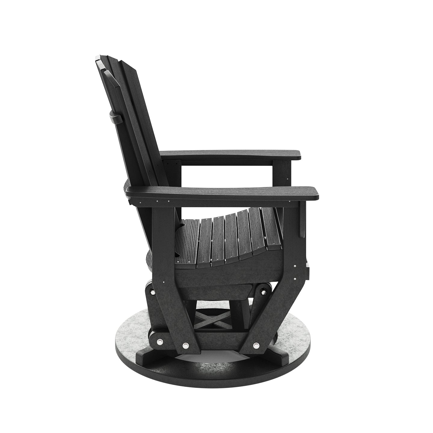 SoPoly St. Simons Swivel Glider Chair | Black - view 2