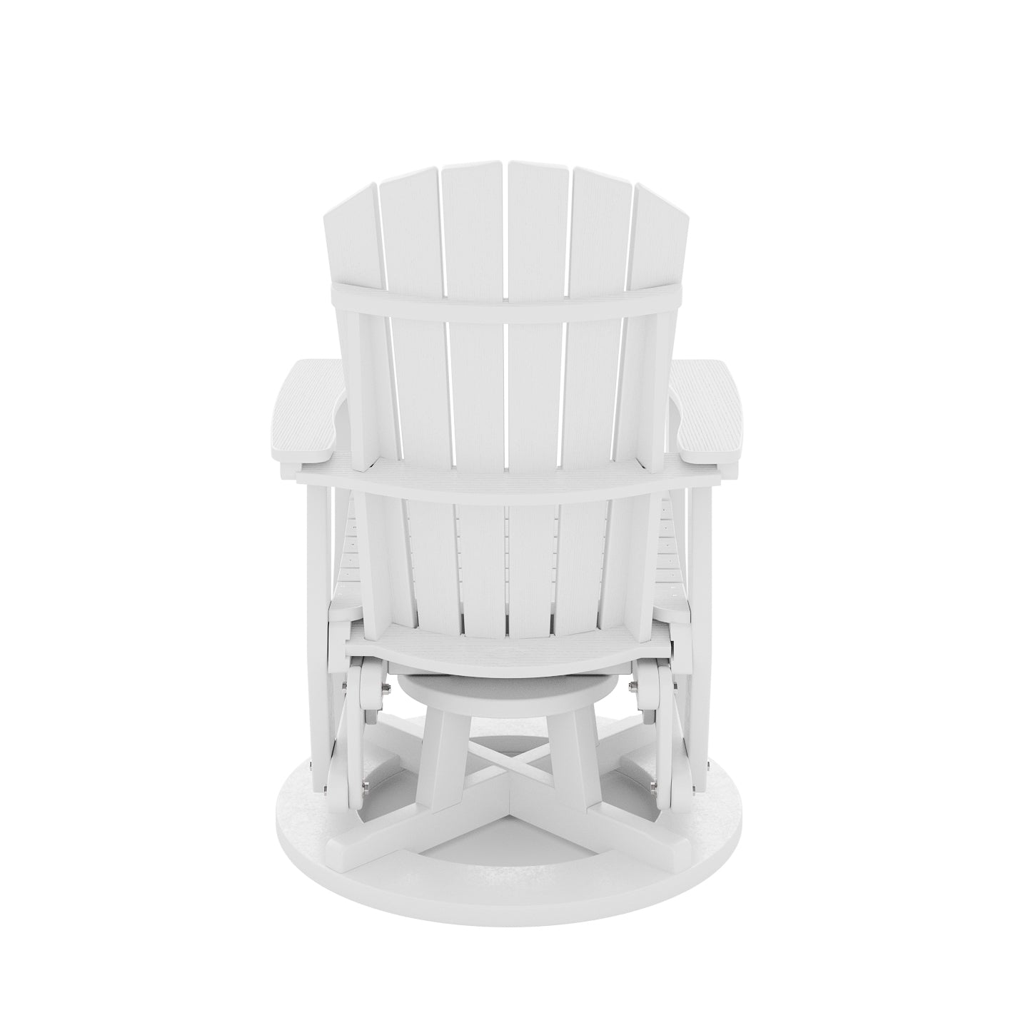 SoPoly St. Simons Swivel Glider Chair | Destin White