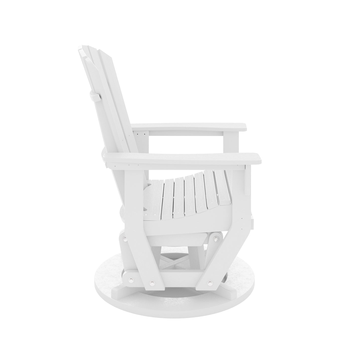 SoPoly St. Simons Swivel Glider Chair | Destin White - view 7