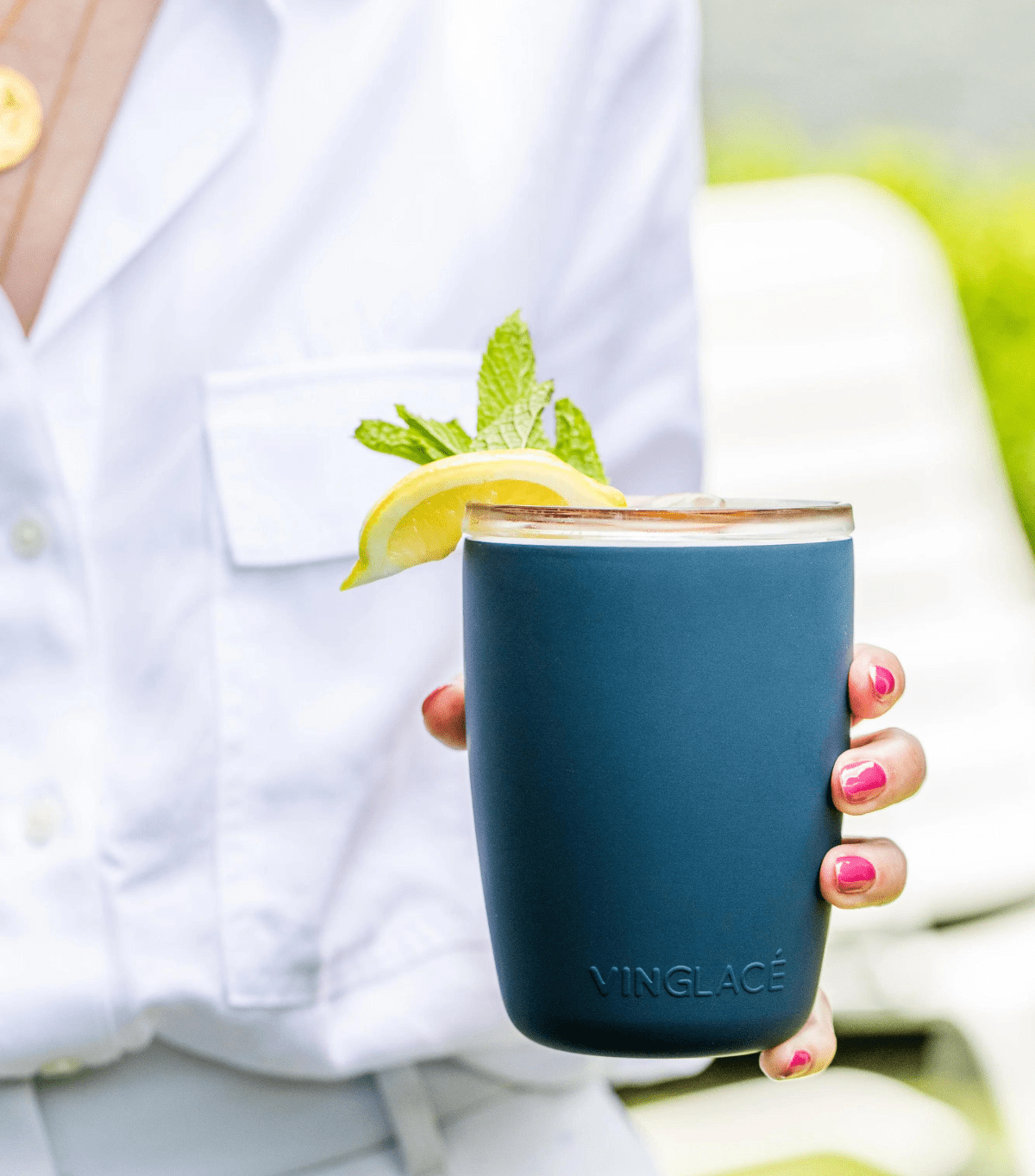 Vinglacé Everyday Glass in Navy - view 1