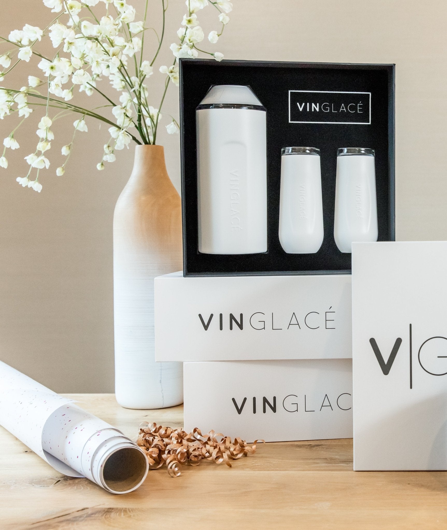 Vinglacé Champagne Gift Set | White