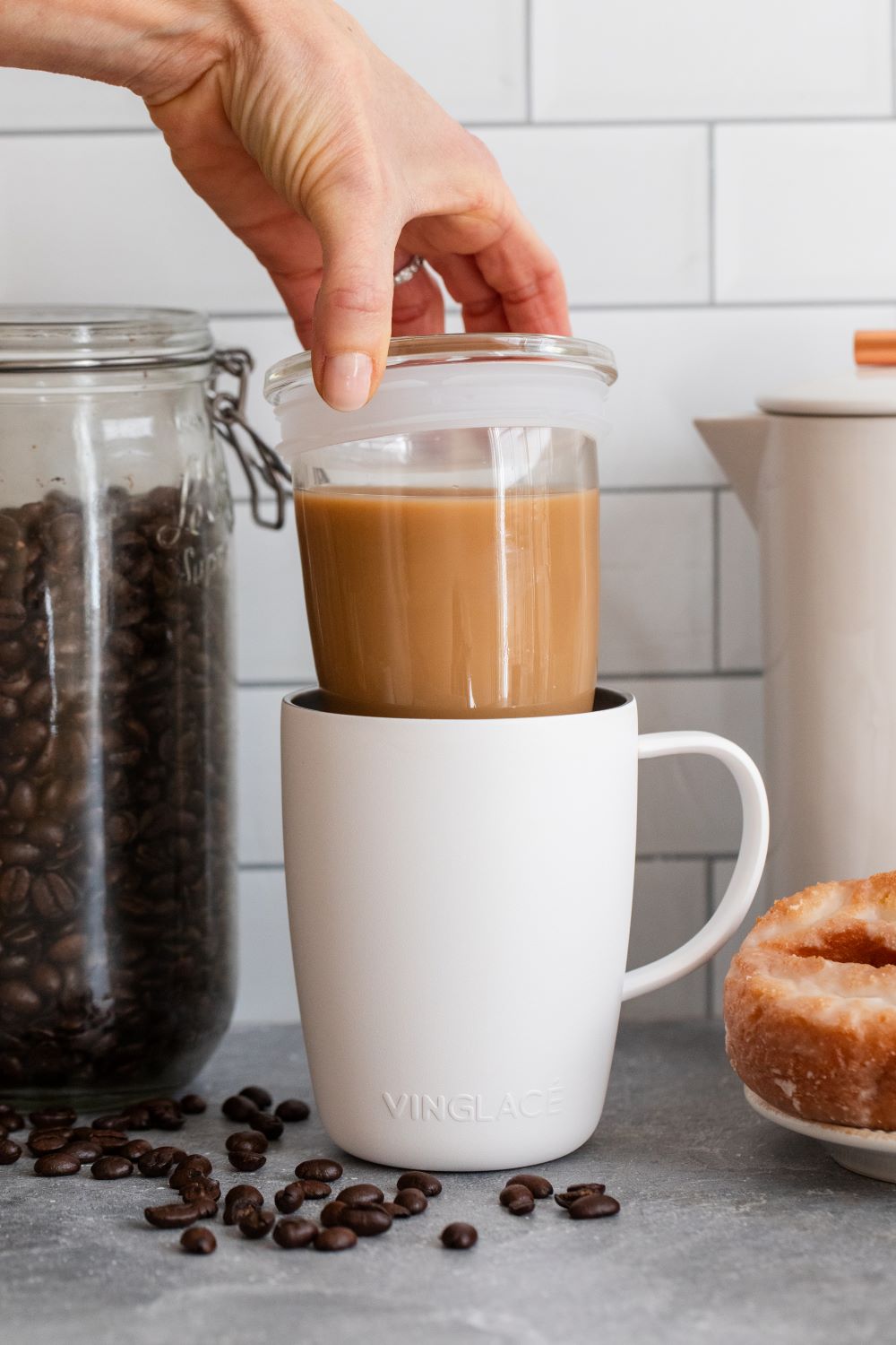 Vinglacé Coffee Cup in White - view 1