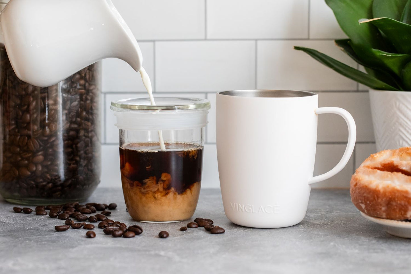 Vinglacé Coffee Cup in White - view 2