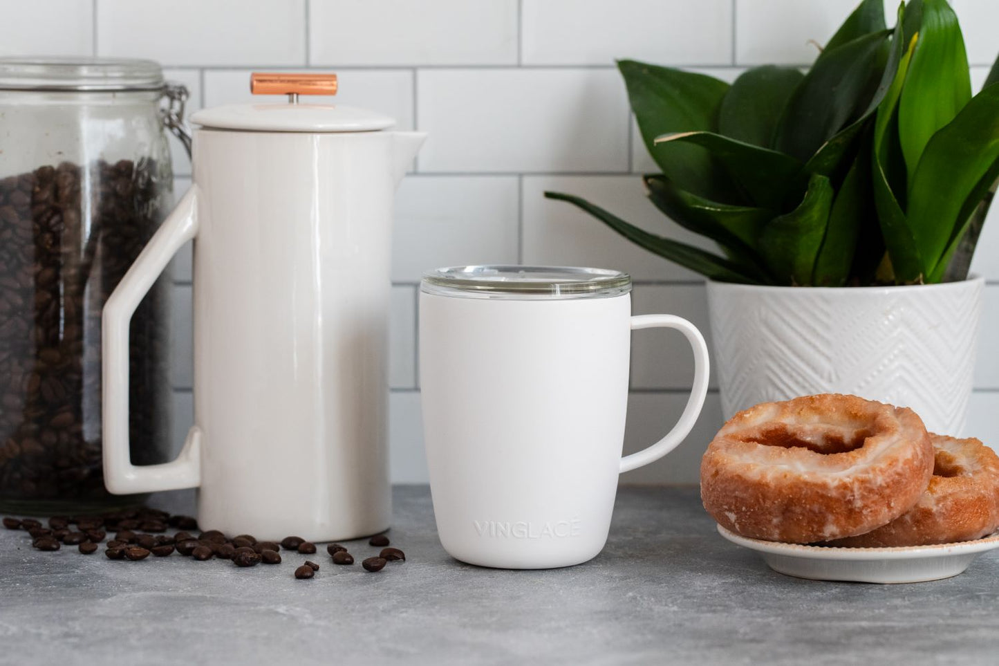 Vinglacé Coffee Cup in White - view 3