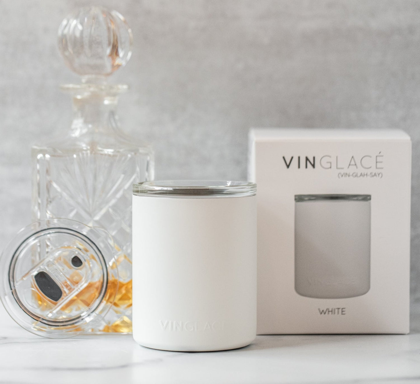 Vinglacé Glass Lined Whiskey Low Ball | White - view 9