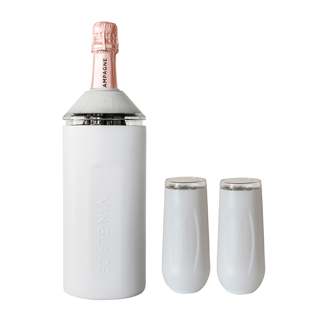 Vinglacé Champagne Gift Set | White