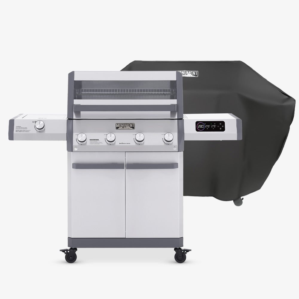 Monument Eminence 405 - Chic Clearview® Smart Stainless Gas Grill | Eminence 405 & Grill Cover
