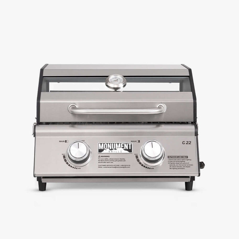 Monument G22 - Stainless Tabletop Propane Gas Grill | G22