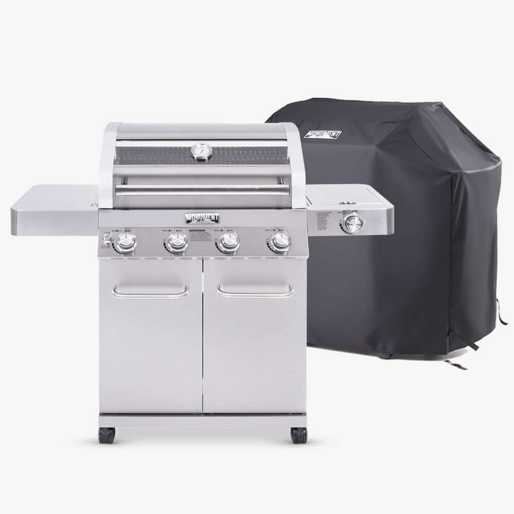 Monument Grills 41847NG - Stainless Natural/Propane Gas Grill | 41847NG & Gas Grill Cover