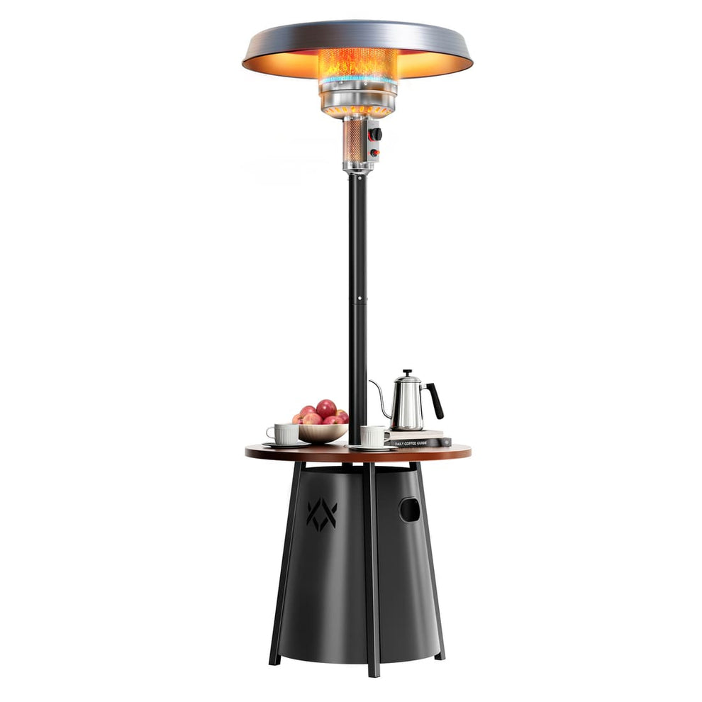 Pamapic 50,000 BTU Propane Patio Heater with 27.6" Round Table | Ash ...