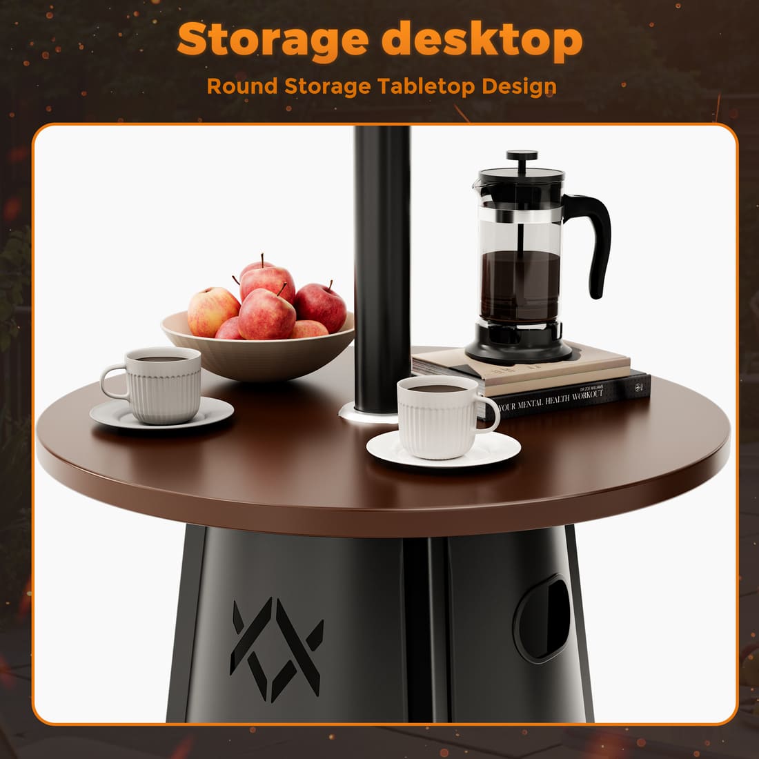 Pamapic 50,000 BTU Propane Patio Heater with 27.6" Round Table - view 5