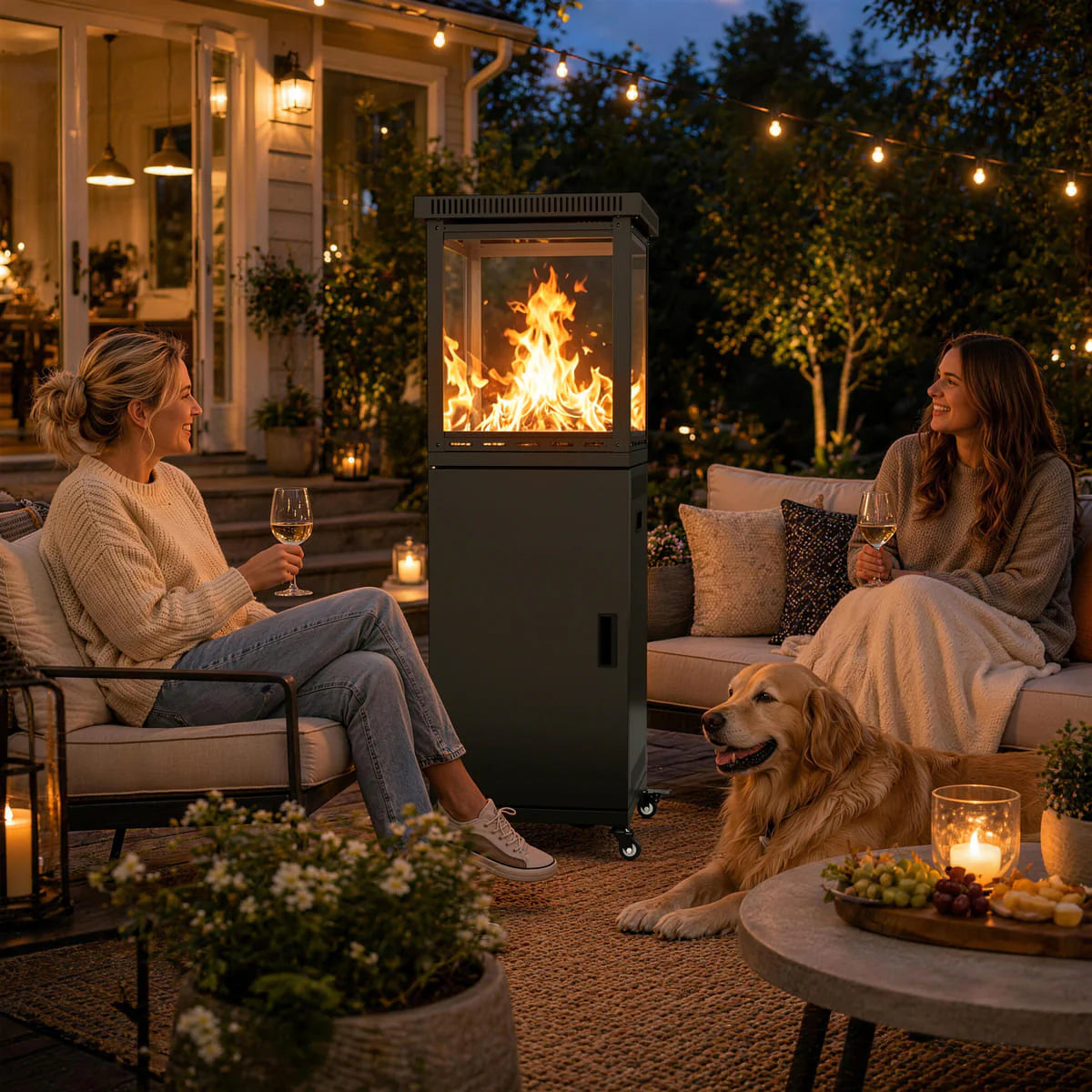Pamapic 41,000 BTU Short Propane Patio Heater | Vent Top - view 17