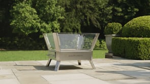Stainless Steel Glass Fire Pit